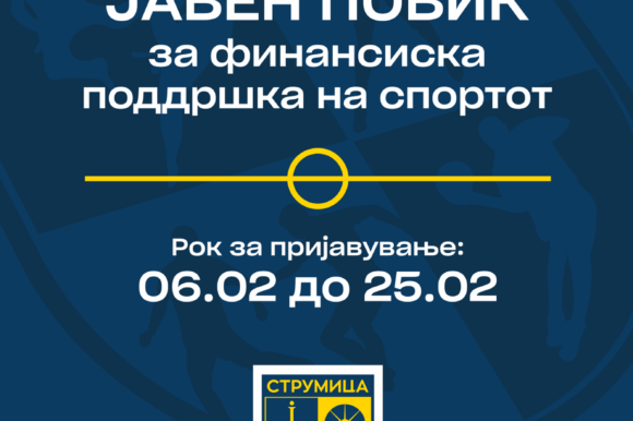 Јавен Повик до спортските здруженија и други правни лица во областа на...